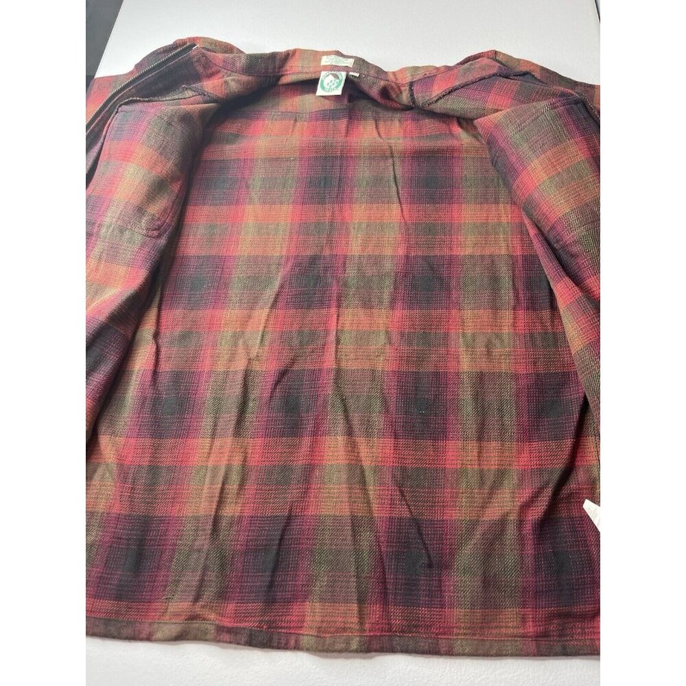 Vtg Appalachian Trail Plaid Zip Up Shirt Jacket Long Sleeve With Tags Size Large - Picture 8 of 12
